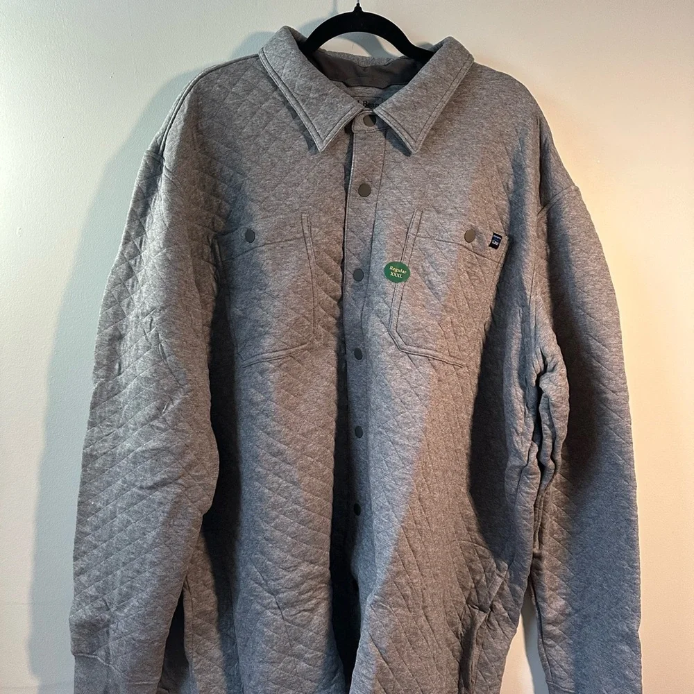 L.L. Bean Men's Quilted Snap Overshirt/Sweatshirt - Picture 9 of 14
